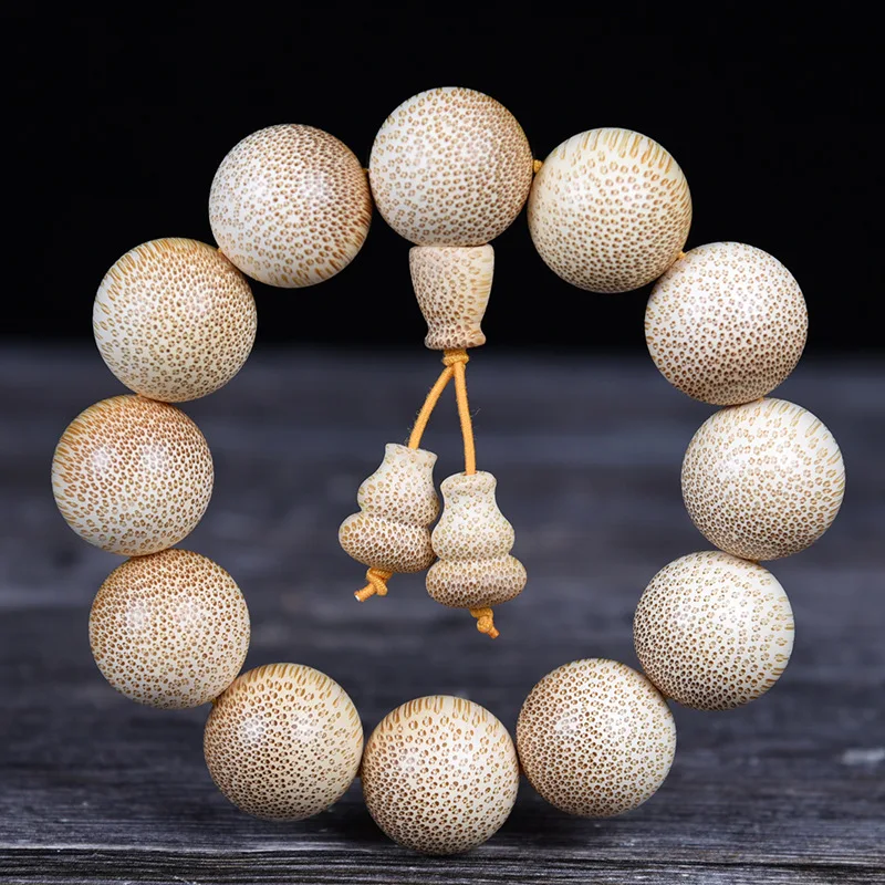 Dragon Blood Golden Thread Bamboo Buddhist Bead , Unisex Couple's Jewelry, Handmade Bracelet, Old Material High-Density