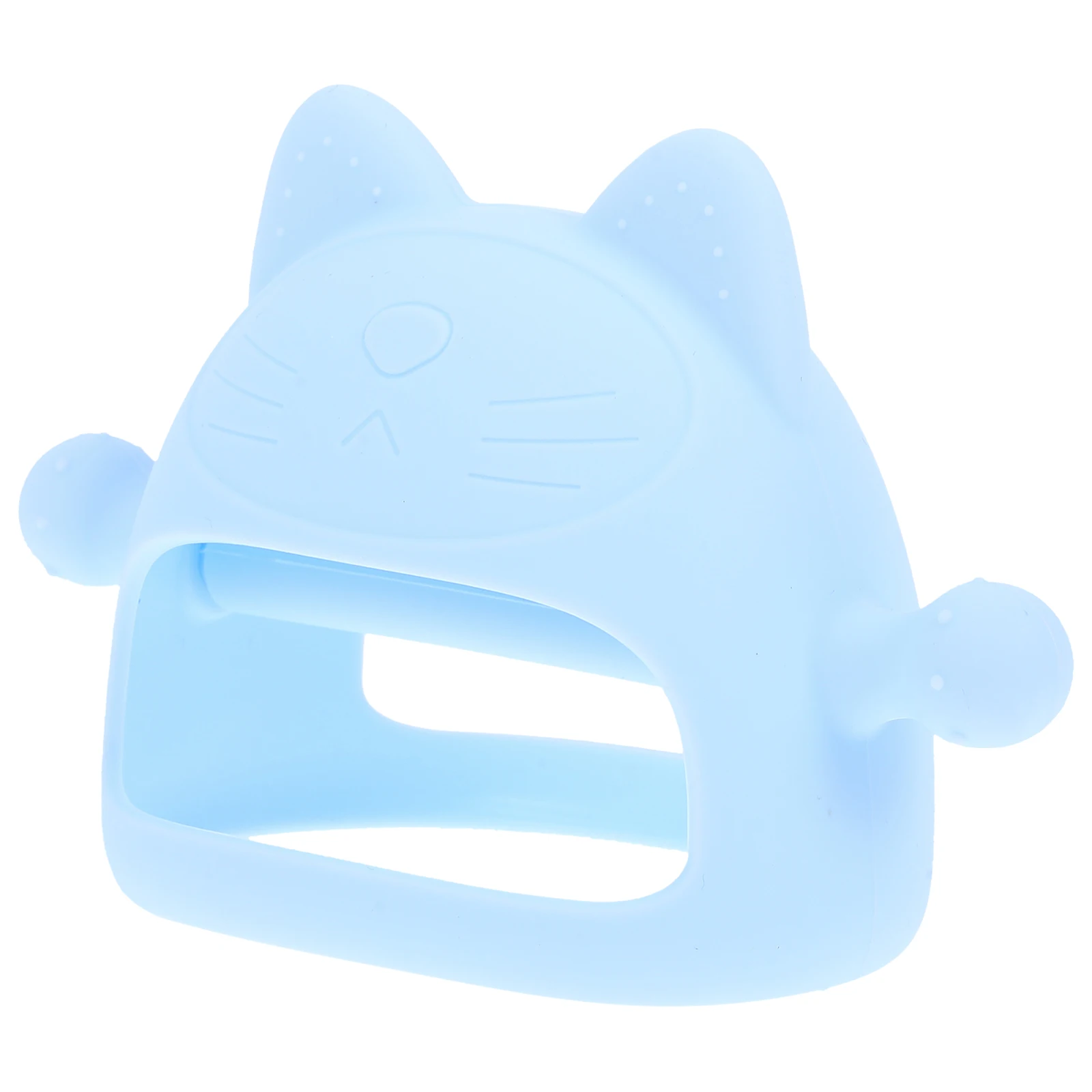 

Силиконовый успокаивающий гель для кошек, синий, 6 м, жевательная детская варежка для прорезывания зубов, портативный безопасный детский материал для облегчения прорезывания зубов, моторика