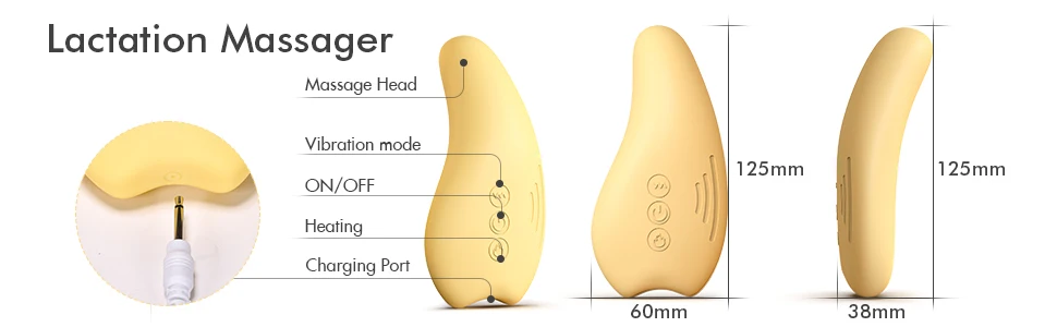 3段階加熱授乳マッサージ器（母乳育児用）