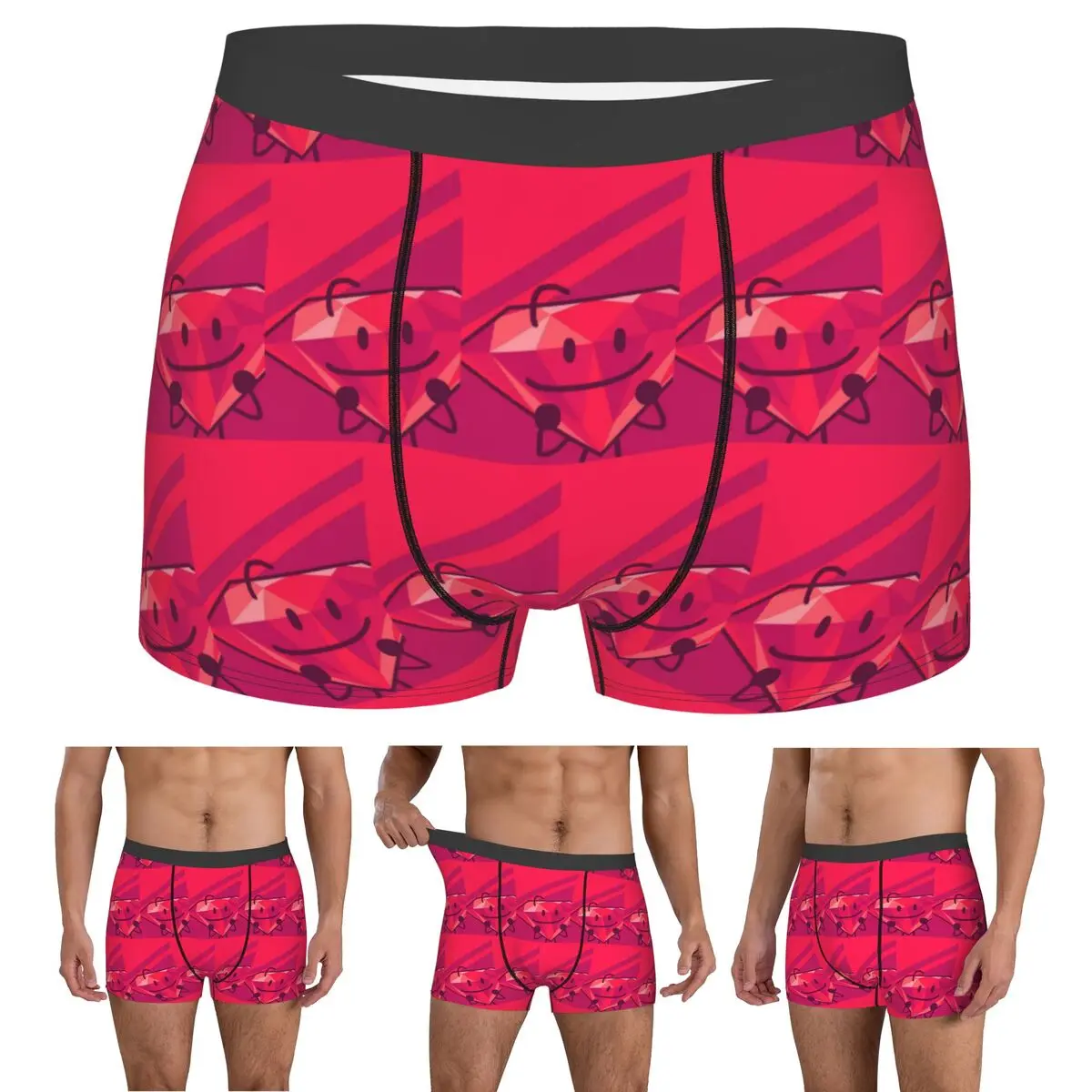 Boxer Underpants Shorts Bfdi Battle For Dream Island Game Panties Male Ventilate Underwear for Homme Man Boyfriend Gifts