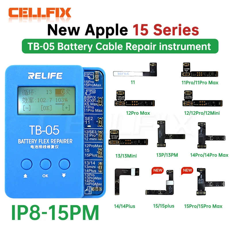 RELIFE TB-05 TB-06 TB05 06 installazione dello strumento di riparazione del cavo della batteria-free e Boot-free adatta a vari modelli per IPhone