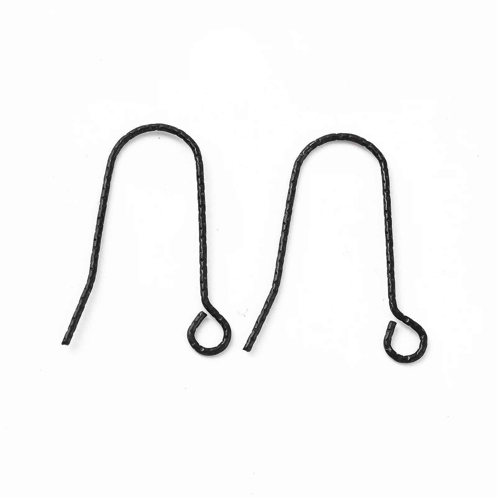 100pcs 316 Stainless Steel Earring Hooks with Horizontal Loop Electrophoresis Black for Making DIY Earring Eardrop Jewelry Craft