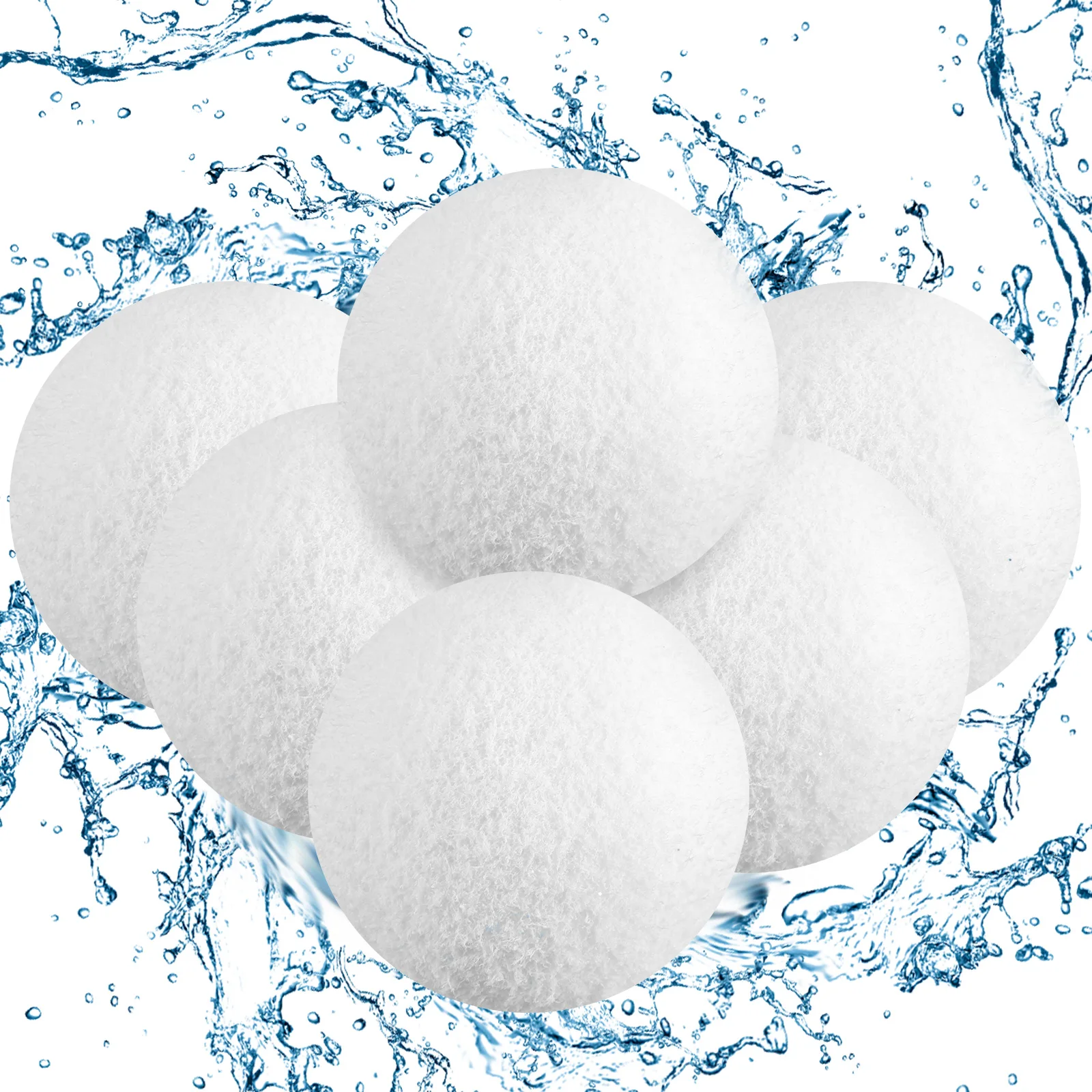 

6 шт., шарик для устранения шumьев, многоразовая маслопоглощающая губка, многофункциональный плавающий шариковый масляный поглотитель поверхности для бассейнов