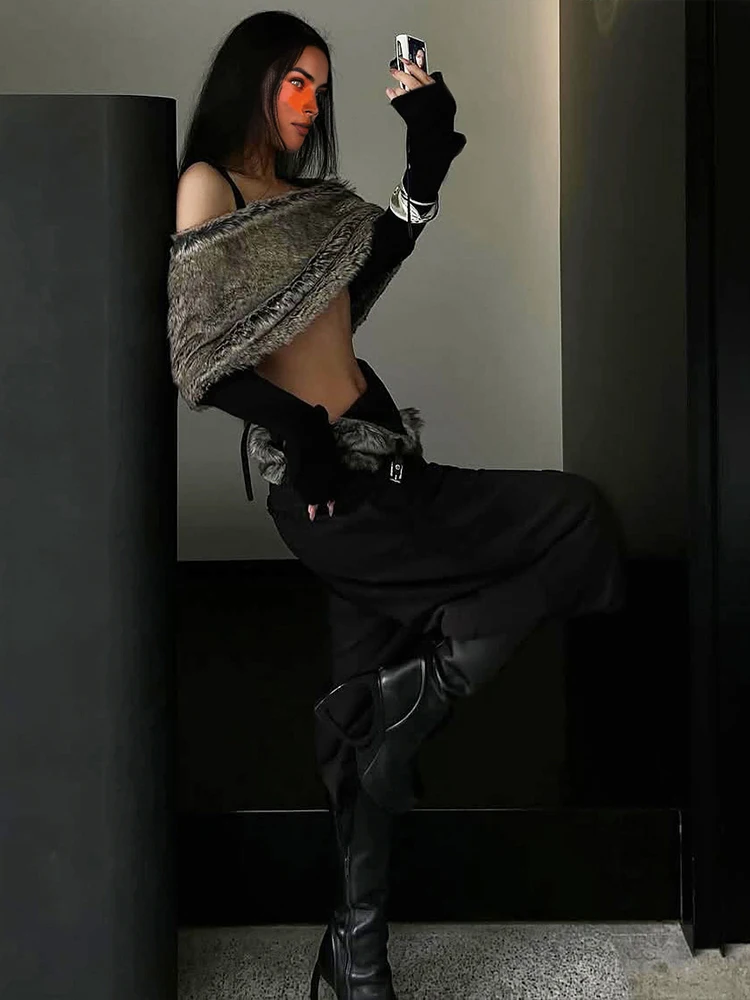 Nibber مائل الرقبة مثير فروي المرقعة تي شيرت المرأة الاتجاه كم كامل Coquette منتصف الليل نادي الحفلات تمتد نحيل المحاصيل القمم