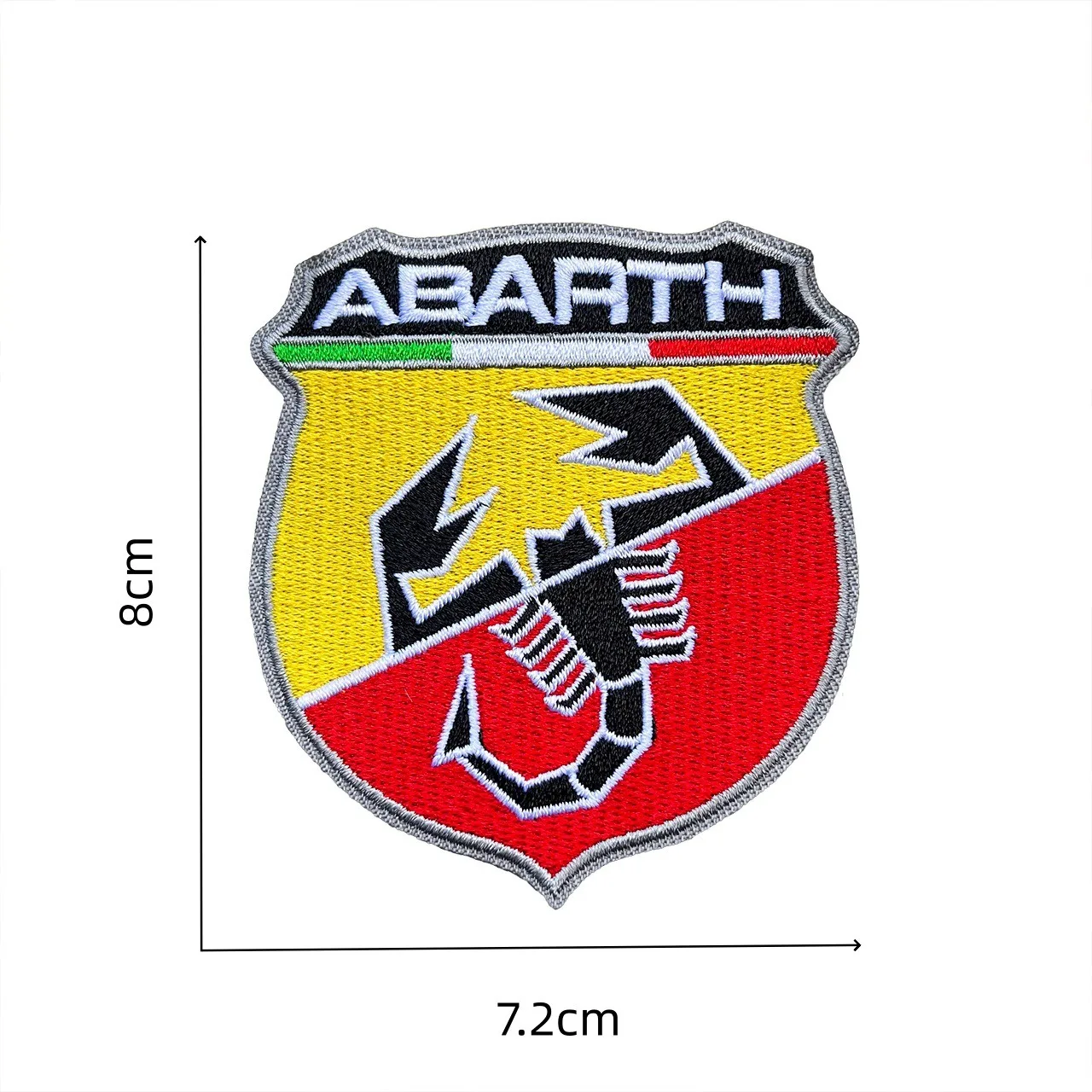 Remendos bordados com logotipo, remendos de ferro, remendos bordados personalizados para roupas, mochilas, chapéu com logotipo de Abbas Abarth