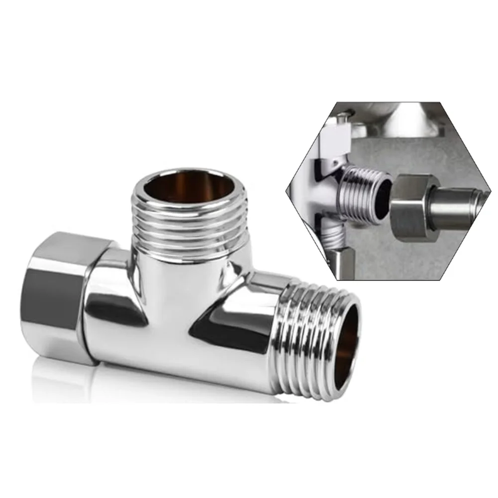 Adapter Brass T-adapter 360 Rotating Union Compatible With G1 2 Fittings Drip-free Connection For Bathroom Use