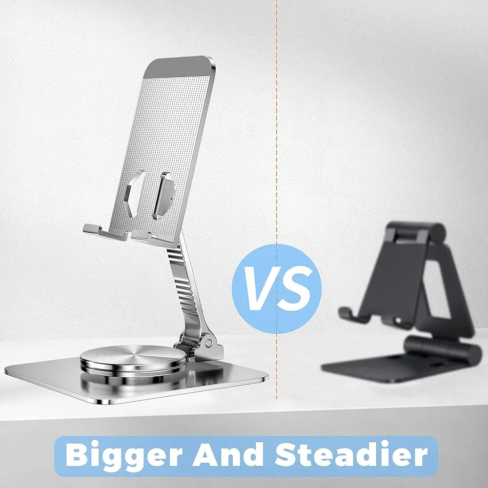 

Вращающаяся складная подставка для телефона на стол, полностью регулируемый настольный держатель-подставка, совместимый с iPhone 14, 13, 12, 11 Pro Max