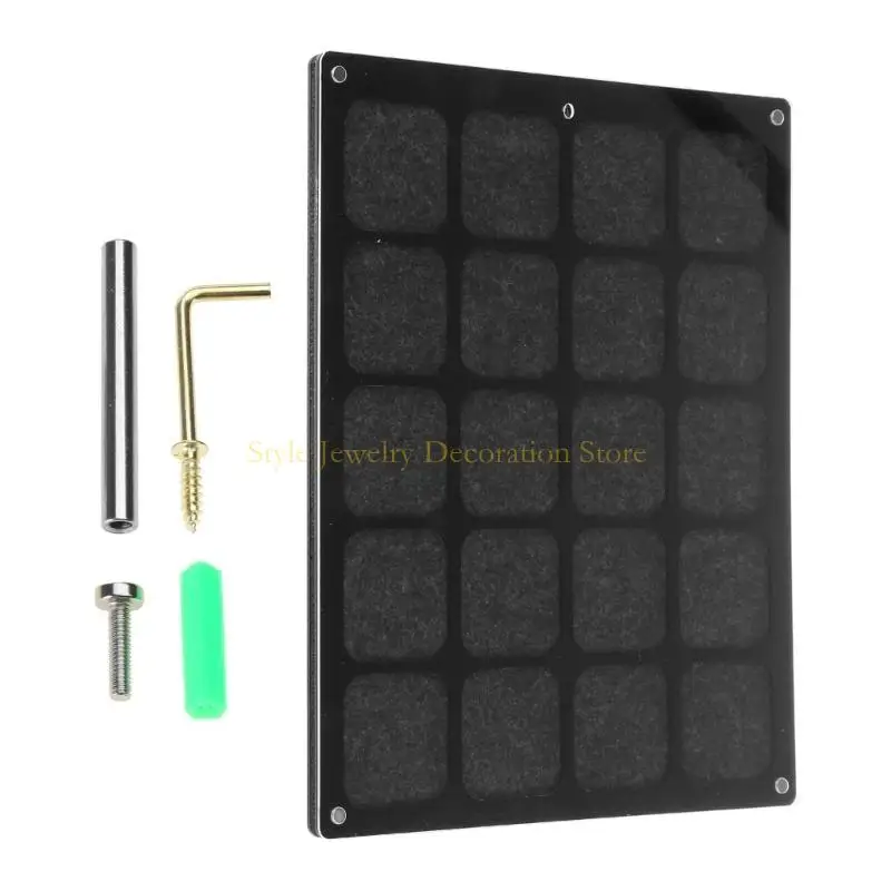 D46E مجموعات دبوس بروش دبوس الأكريليك منظمين للميداليات عملة دبوس المجوهرات