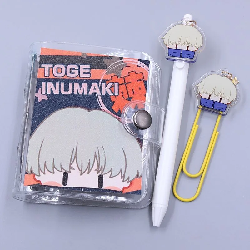 Jujutsu Kaisen Satoru Gojo Getou Suguru Yuji Itadori Pendant Animation Peripheral Cute Cartoon Diary Kawaii Note Book Mark New