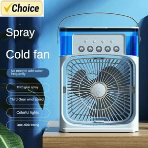 Portable air humidifier fan, small air refrigerator, hydrocooling, 3 speeds, for the office 10 MAIN COROLLA AIR SALES - №10