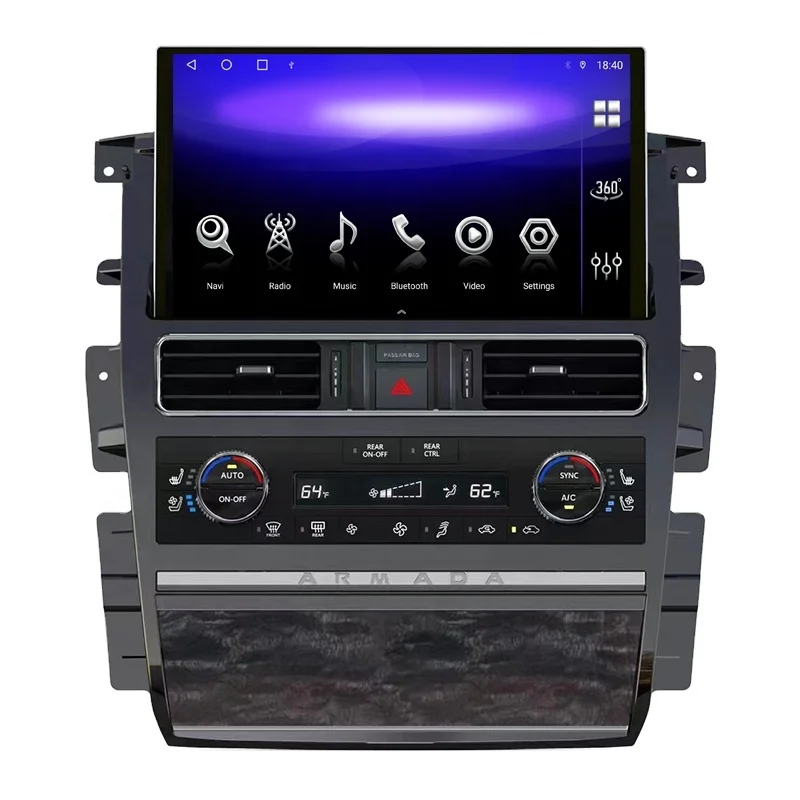 13.3'' Qled Screen 11 For PATROL Y62 QX80 Armada 2010-2022 Car Radio Player Auto Stereo GPS Navigation Carplay 4G 360