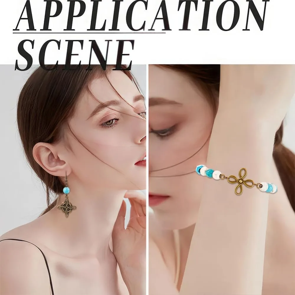 20Pcs 10 Styles Celtic Knot Charm Bulk Trinity Knot Charm Chinese Knotting Antique Bronze Alloy Connector Vintage Charm kits