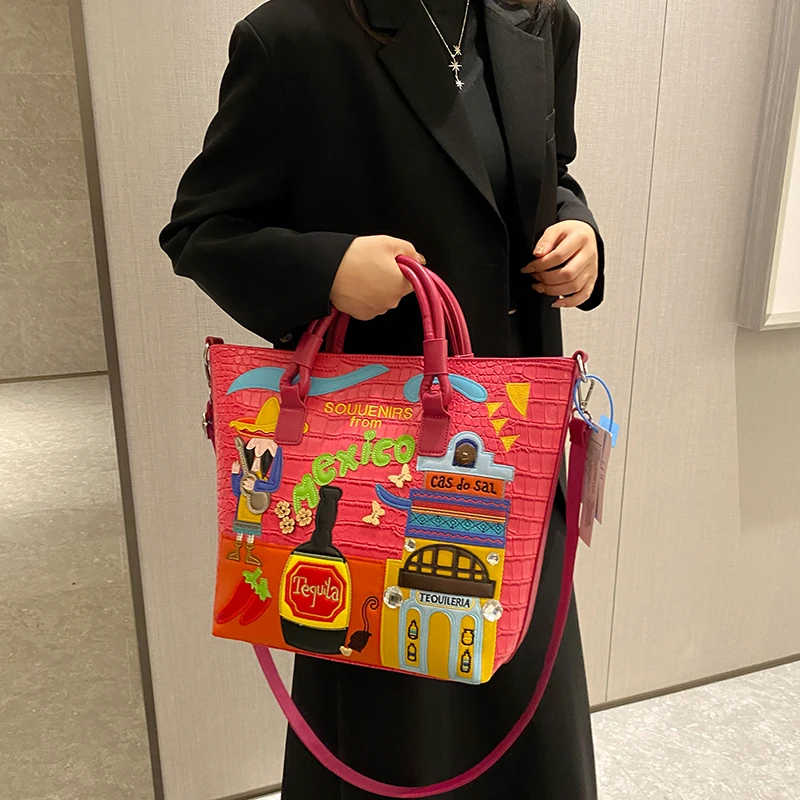 Duża pojemność kobiet Pu skórzane torebki wysokiej jakości panie torba na ramię moda kobiet torby kurierskie Crossbody dla kobiet — zdjęcie 6