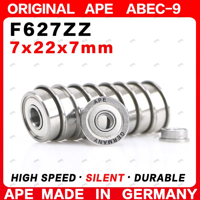 5-20Pcs Germany APE ABEC-9 F627ZZ Bearing 7x22x7mm F627 Z -2Z RS Precision High-Speed Flange Bearings