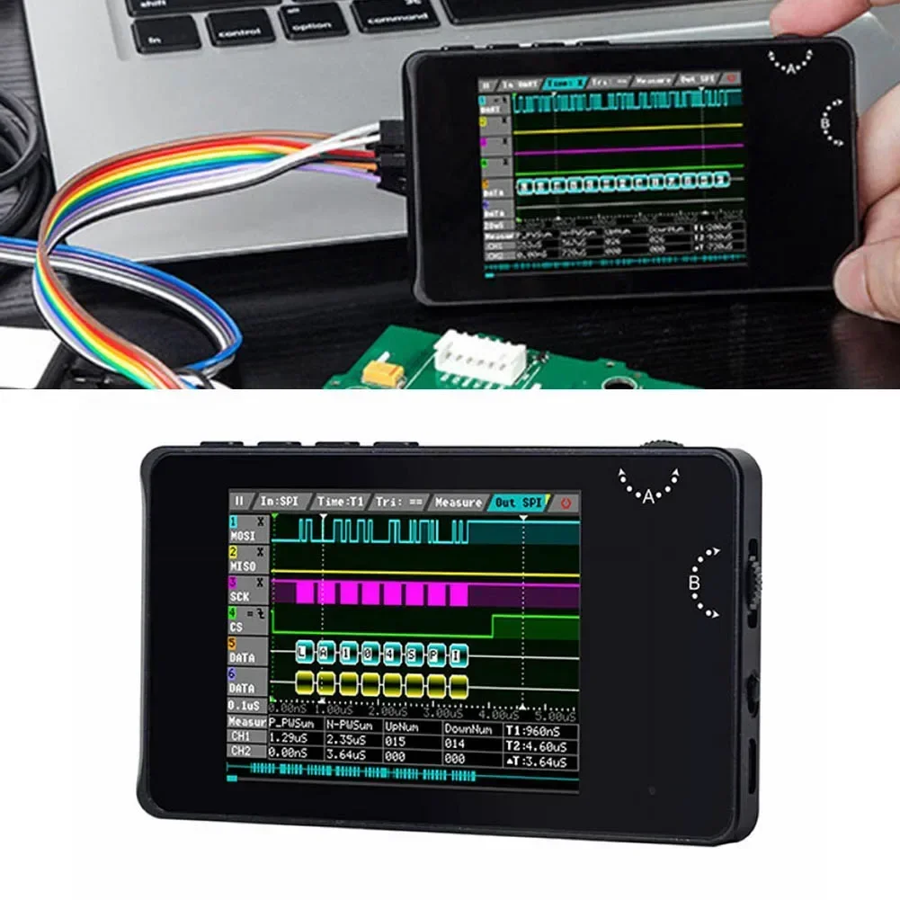 LA104 Logic Analyzer Pocket Size Handheld SPI I2C UART 100Msa/S Sampling Rate For Measurement Tool Accessory