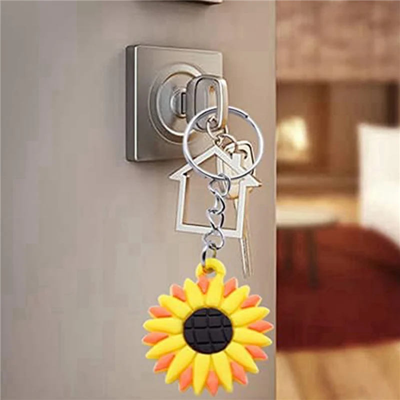 JY-60PCS Sunflower Keychain Sunflower Theme Party Favors Set