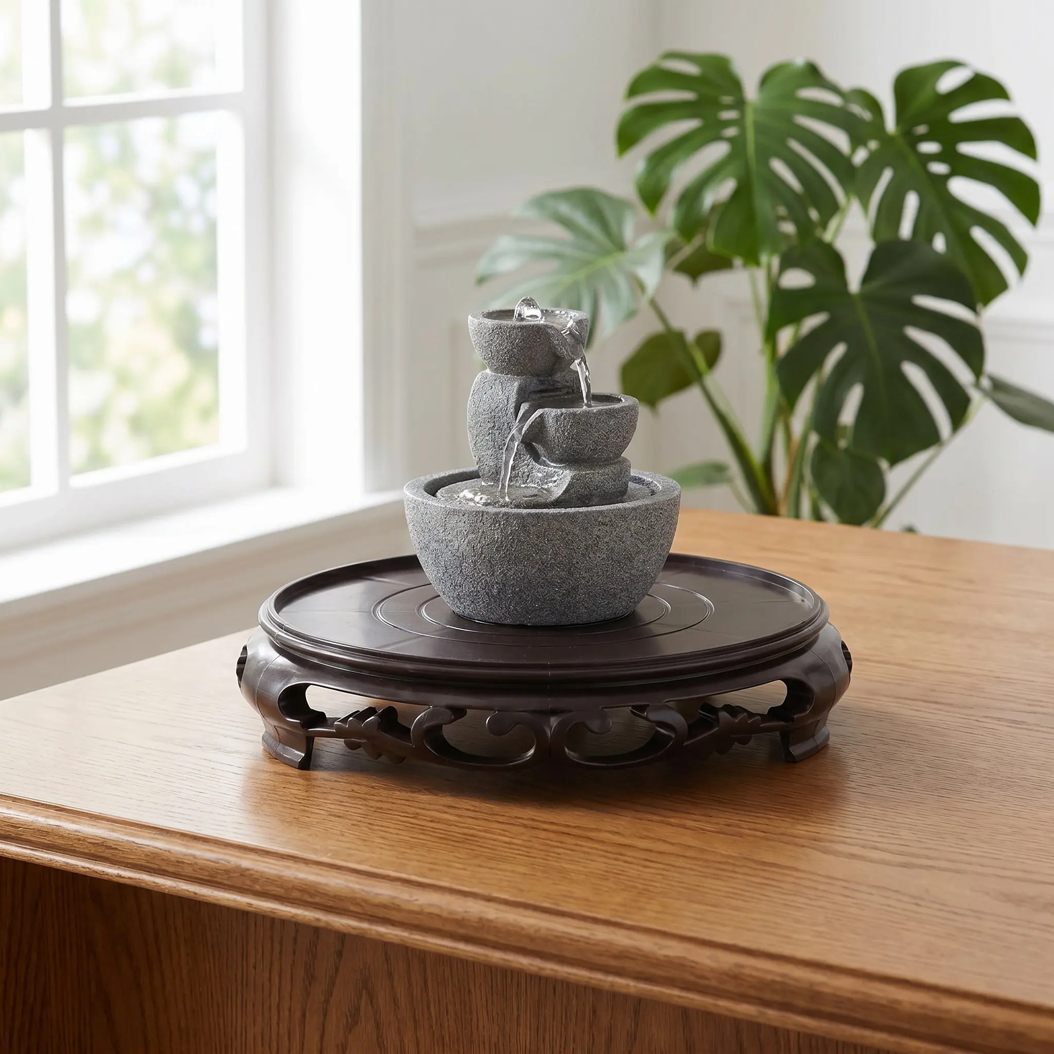 Plastic Pad High Flower Tray Frame Flowerpot Holder Holders Brown-black Garden Supplies Round Potted Decoration Base 10''/7.66''