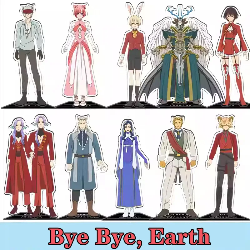 Anime Bye Bye Earth Acrylic Stand Figure Display ラブラック＝ベル クエスティオン＝アドニス Cosplay Charm Cartoon Desktop Model P