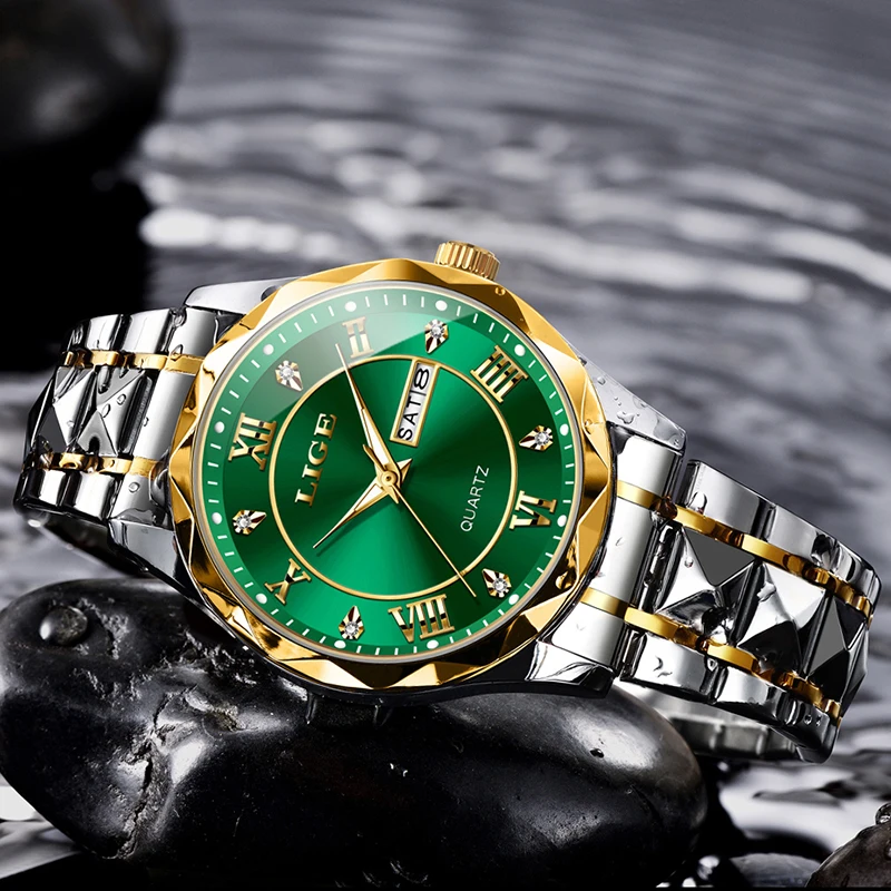 LIGE 2024 New Sport Waterproof Women's Quartz Wristwatches Top Brand Luxury Women Watch Fashion Week Date Design Watch For Women