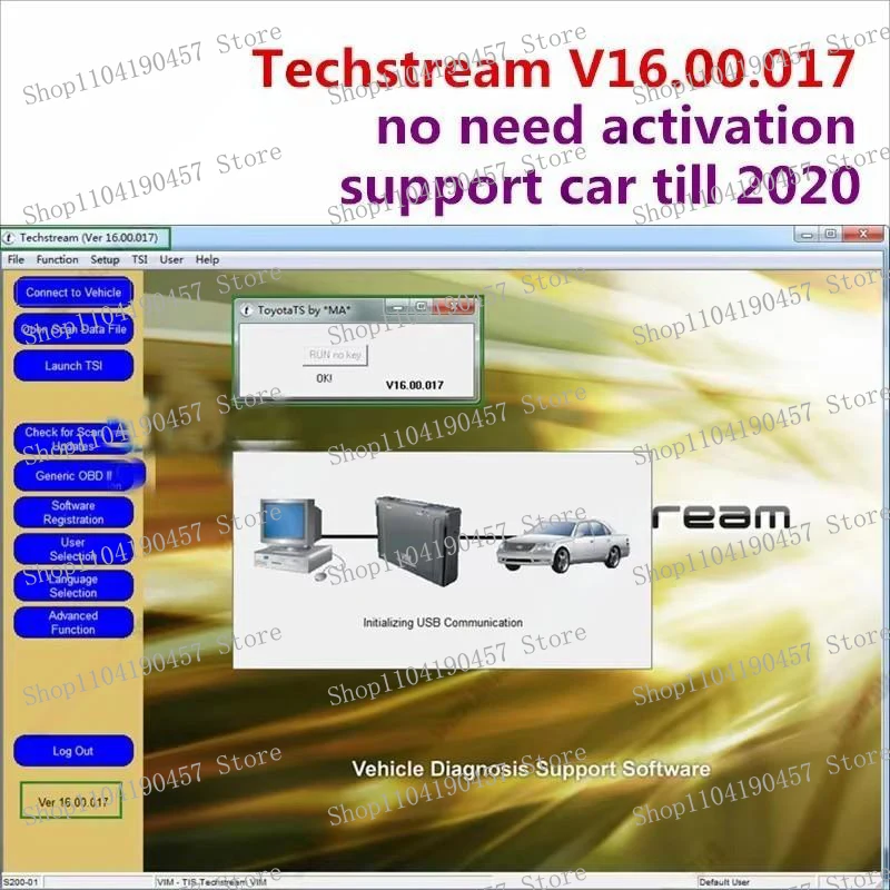 

Techstream V16.30.013 strumento di scansione per auto Toyota Lexus e Scion diagnostica l'impostazione del cliente programmazione