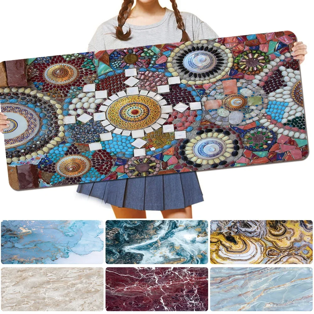 

Mouse Pad High Quality PU Leather Marble Pattern Series Large Table Mat Table Keyboard Big Mouse Pad Waterproof Mousepad