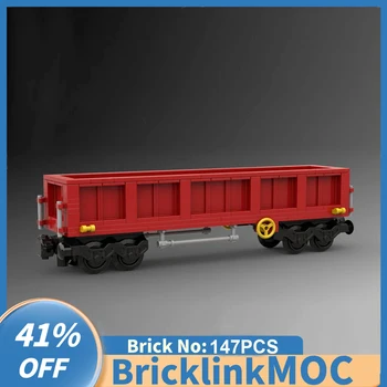 New 147pcs MOC city industrial open coal wagon car tank train model DIY creative ideas children toy birthday gift technology blocks