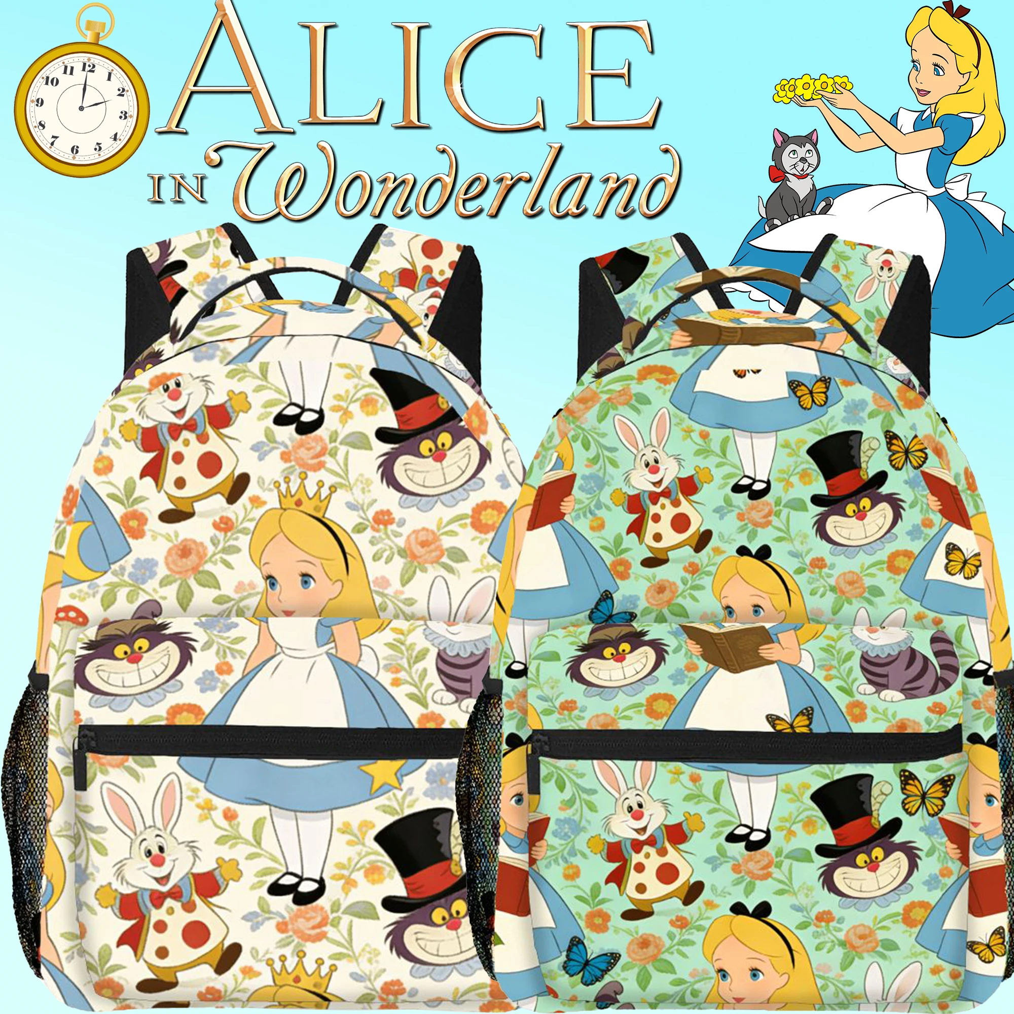 

Рюкзак Disney Alice's Adventures in Wonderland, повседневная сумка, большая вместимость, качественный подарок, индивидуальное повседневное использование