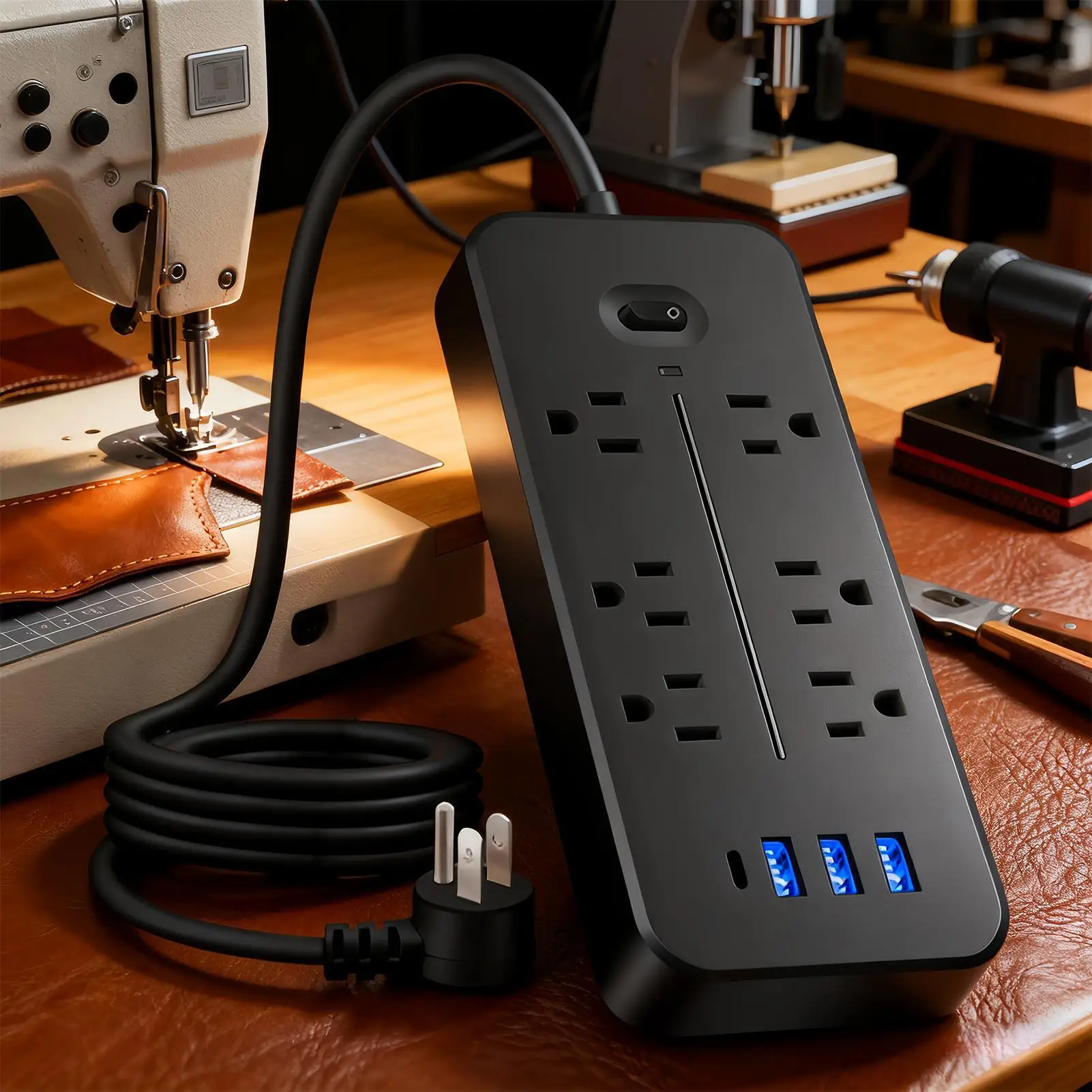 

Розетка 3,9 фута, защита от перегрузки, розетка, удлинитель для дома, спальни, кухни, гостиной, общежития, холодильника