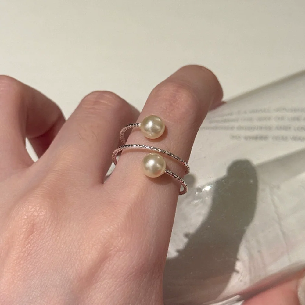VENTFILLE Blumen-Spitzenring aus 925er-Sterlingsilber, koreanische Mode, Öffnung mit eingelegtem CZ, verstellbare Ringe, Valentinstagsgeschenk