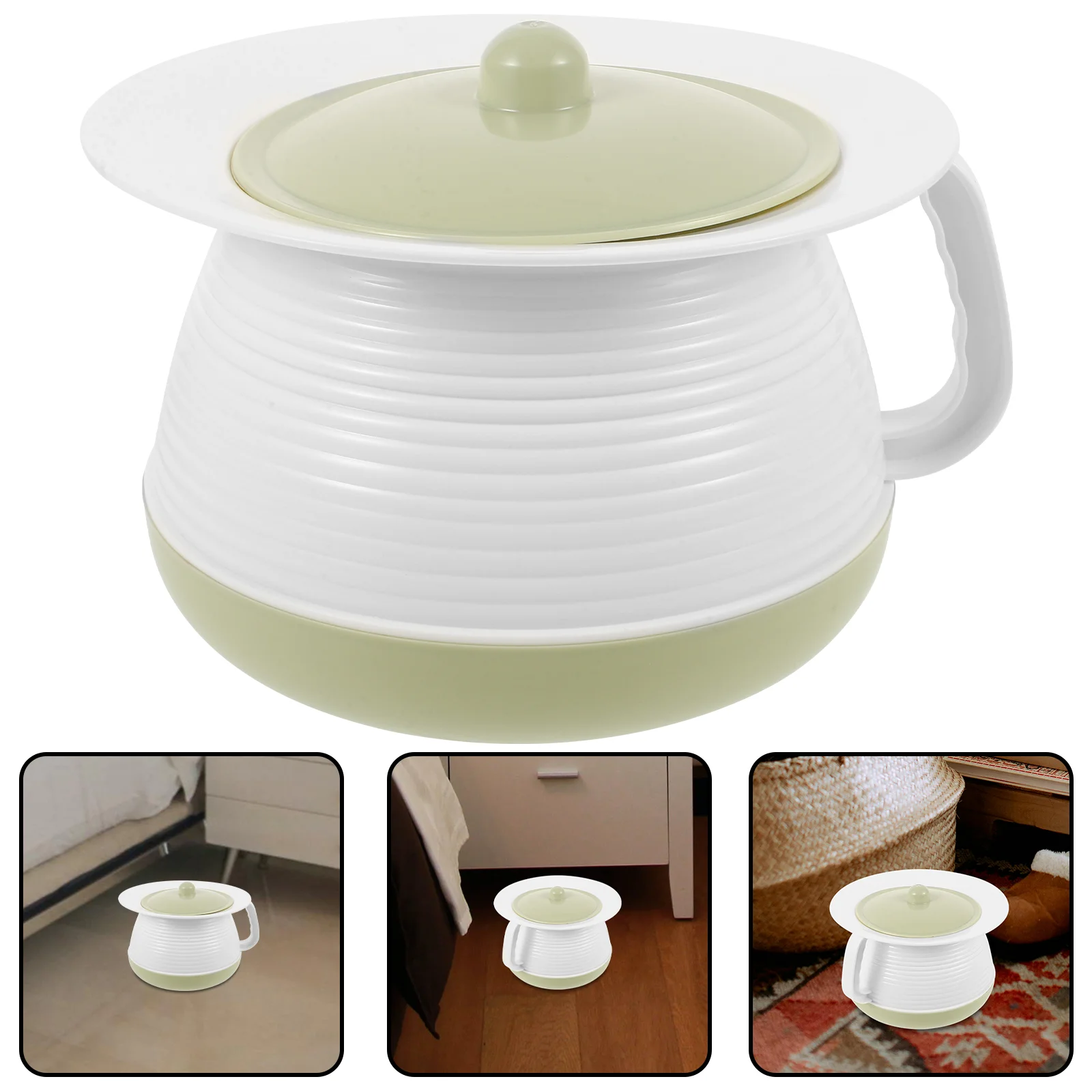 Spittoon Reusable Disabled Urinal Home Chamber Pot Patient Plastic Portable with Lid