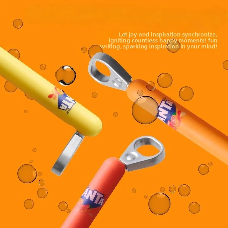 قلم جل KACO × FANTA ذو علامة تجارية مشتركة، تصميم علامة سحب 0.5 مم ST Nib، سريع الجفاف ومضاد للتلطخ، كتابة سلسة، للحرم الجامعي والمكتب