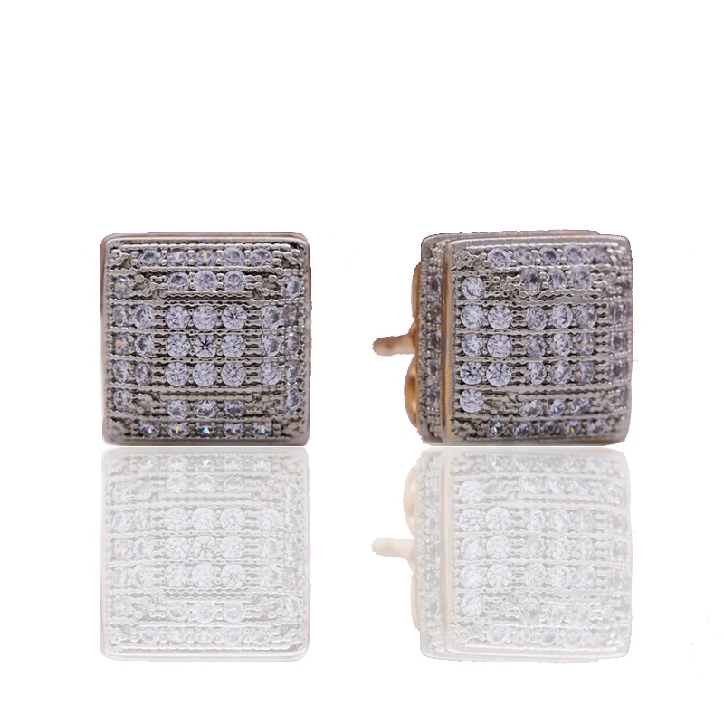 PATAYA New 585 Rose Gold Color Earrings For Women Girl Fashion Geometric Natural Zircon Ear studs High Quality Daily Jewelry