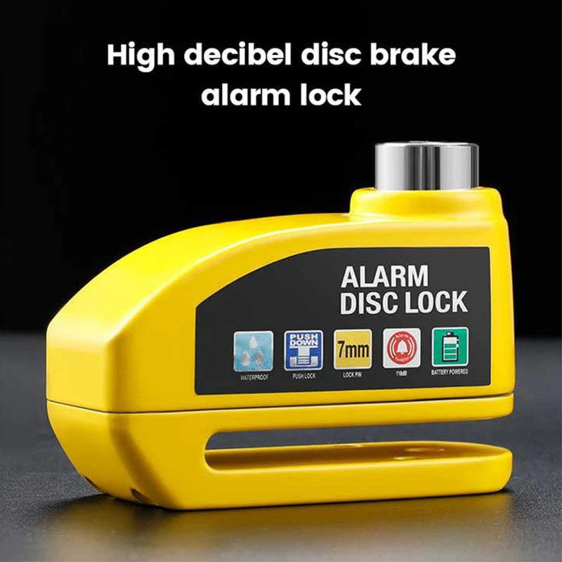 AliExpress Motorcycle Alarm Lock Wheel Disc Brake with Key Motorbike Scooter Bicycle Waterproof Anti-theft