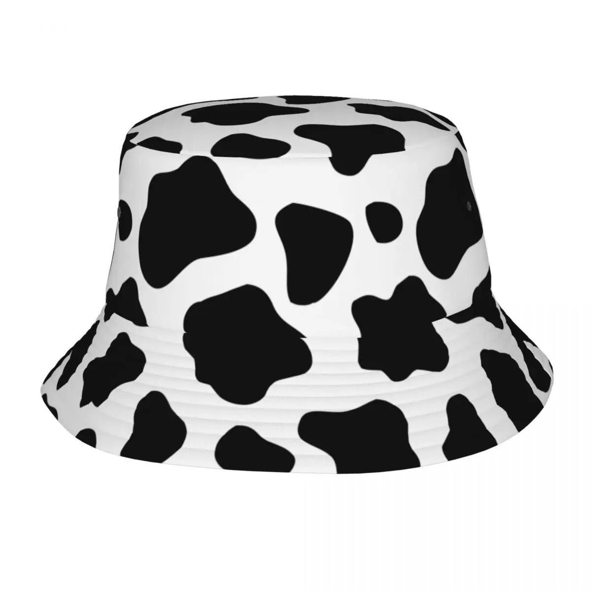 Street Cute Cow Print Bucket Hats Teen Lightweight Outdoor Fishing Cap Summer Travel Headwear Bob