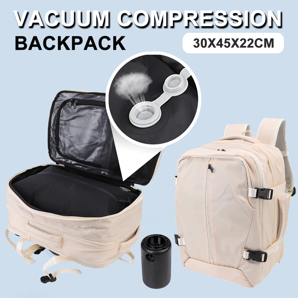 

Дорожный рюкзак с вакуумной компрессией, 17-дюймовый рюкзак для ноутбука, деловой школьный рюкзак большой вместимости, расширенный походный рюкзак