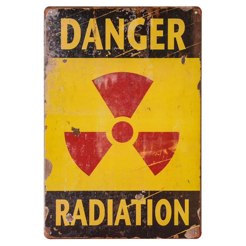 Danger Sign-Danger Radiation Allied Military Vintage tin Sign -Outdoor Funny Signs