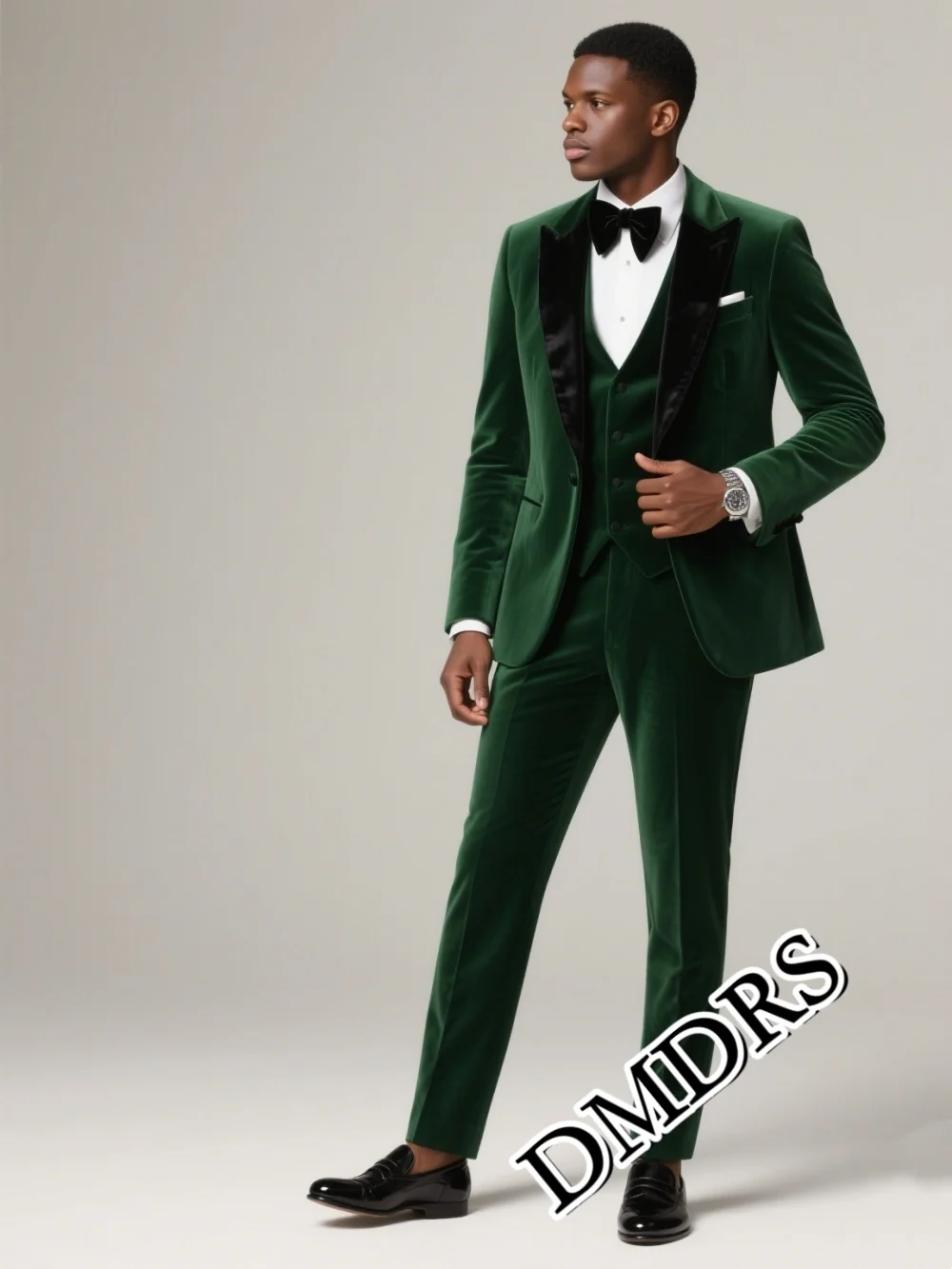 

Exquisite Velvet Men's Suit Set For Wedding Stylish Single-Breasted Formal Business 3PCS Men's Suit Set (Jacket, Vest, Pants)