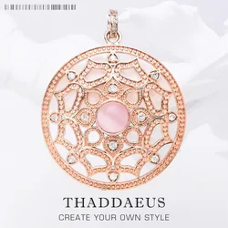 Pendant Rose Gold Lotus Spring Brand New Fine Jewelry Romantic 925 Sterling Silver Accessories Gift For Women
