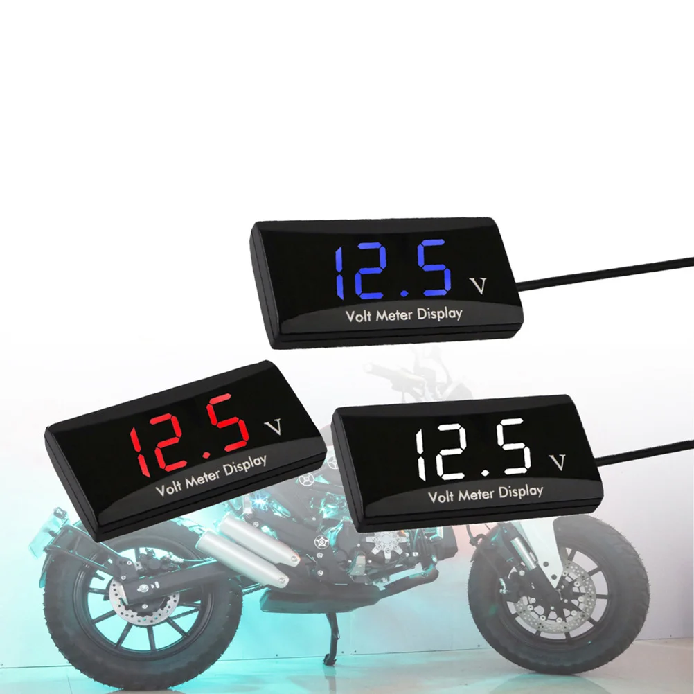 

Blue LED Display Voltmeter Dc 12V Portable Waterproof Voltage Gauge Motorbike Car Boat Atv Travel Trailer Digital Display