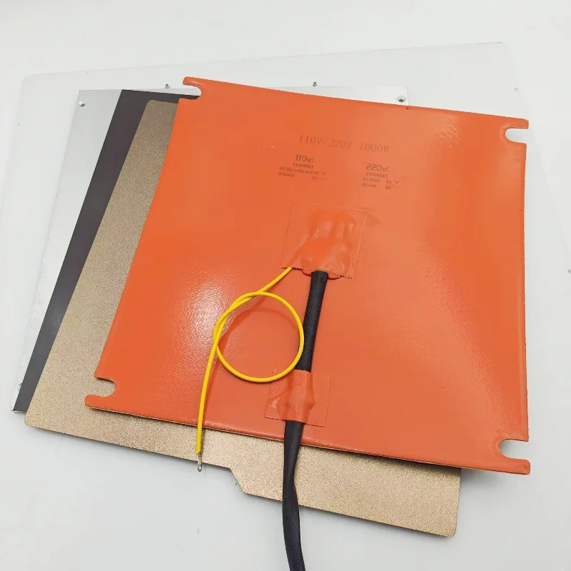 

Funssor Hevort 8 мм алюминиевая кровать, комплект силиконового нагревателя, магнит PEI, лист 110/220 В, 1000 Вт для 3D-принтера Hevort