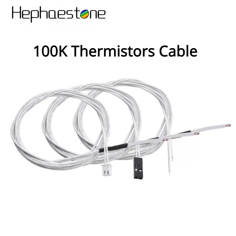 

100K NTC 3950 Thermistors Sensors with Cable 3D Printers Parts Temperature Part White 1M Line Accessories with DuPont terminal