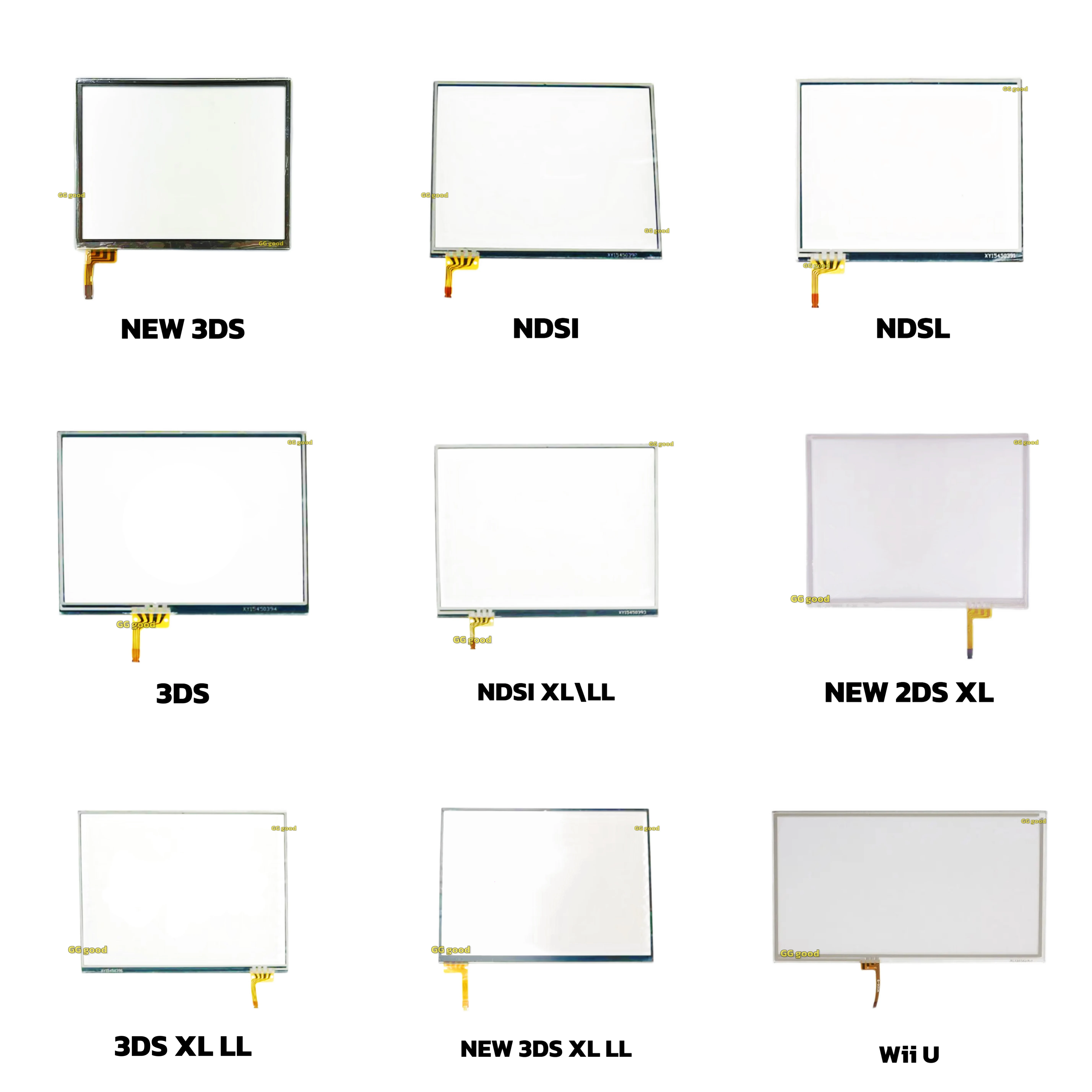 New Touch Digitizer Screen For Nintendo NDS Lite For NDSL NDSi XL New 3DS 3DSXL 2DS 2DSXL Wiiu Console Display Repair Part