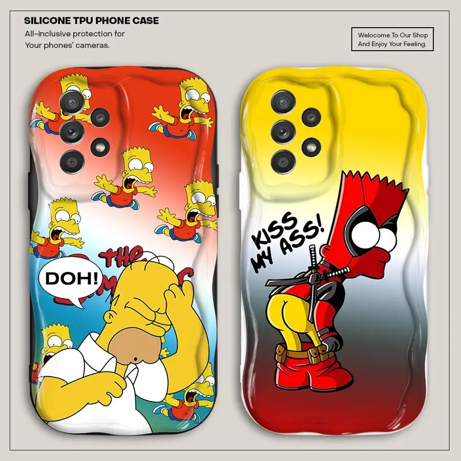 Disney Simpsons Family Phone Case for Samsung Galaxy A34 A21s A35 A52 A72 A71 A73 A55 A12 A13 A14 A15 A25 A32 A33 4G 5G Cover