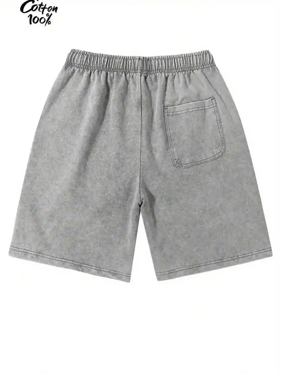 

Mens Cotton Shorts With Pocket And Elastic Waist Casual Summer Outdoor Shorts