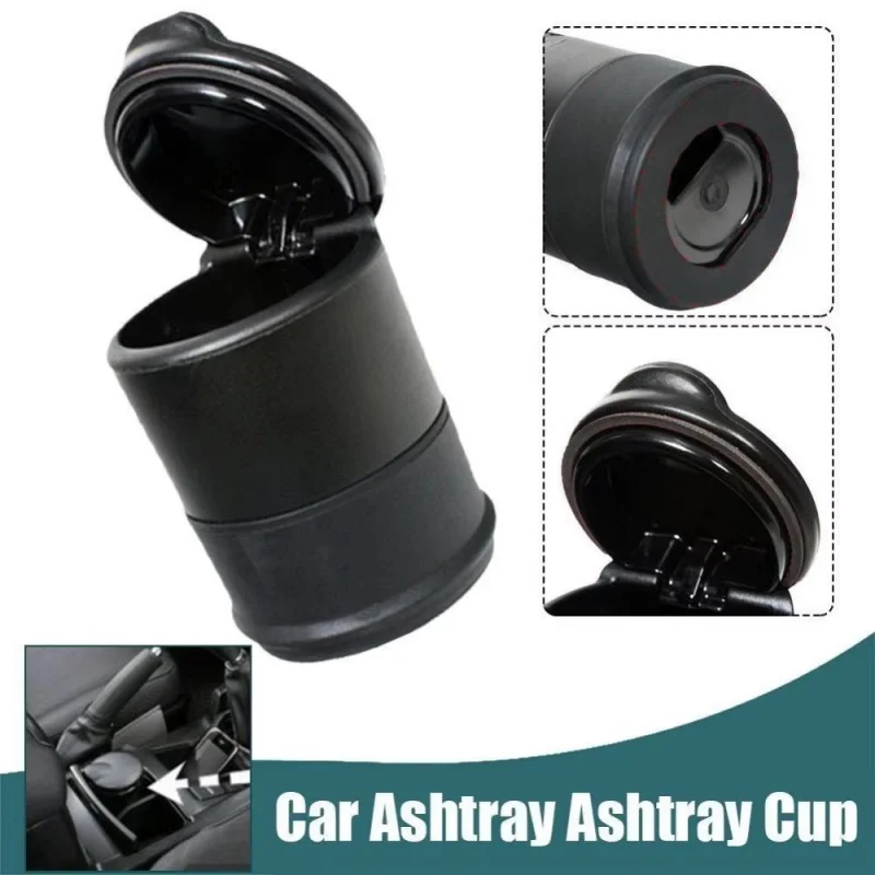 1/2/3/4/5/6Pcs Car Ashtray With Lid Smell Proof Stainless Steel Portable Ashtray Cup For Auto Fireproof Shell