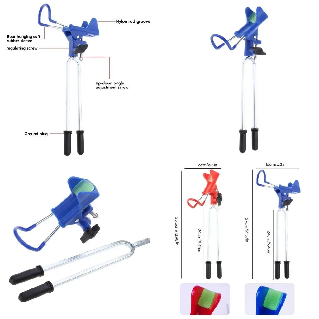 

R6FE Lightweight Fishing Poles Stand Adjustable Stable Rod Rack Holder Fishing Tool