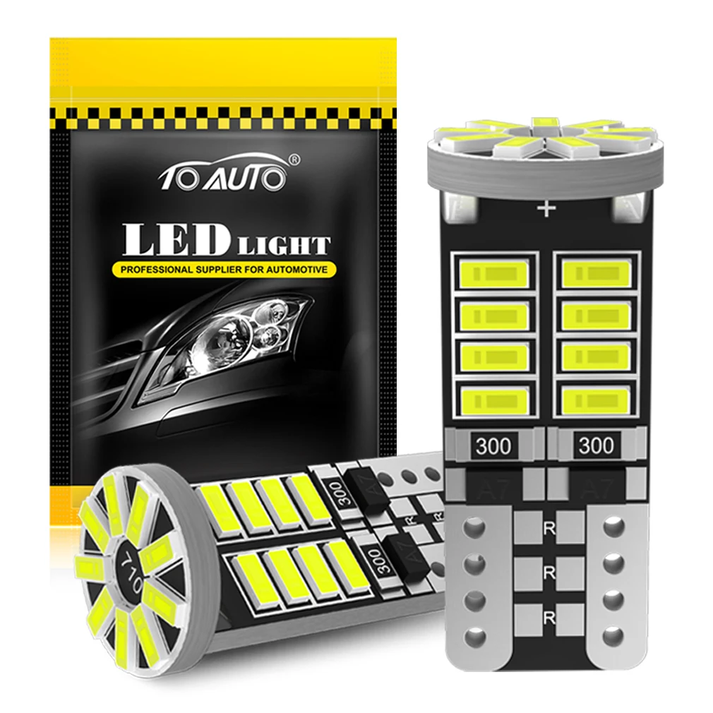 2/6/10/20pcs W5W T10 LED Canbus No Error 5W5 DC 12V 6000K 194 168 LED Car Interior Map Dome Lights Auto Signal Lamp Bulb White
