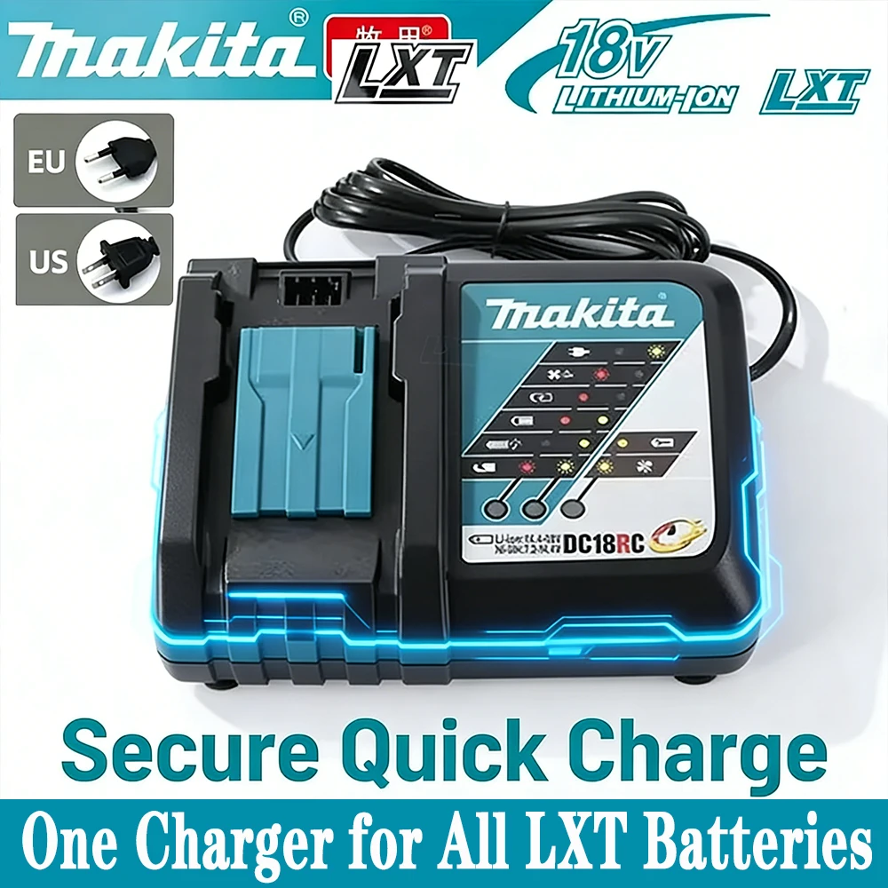 Fast Charging Makita Battery Charger | Overcharge Protection&Cool Down System | Work with Makita 14.4V-18V LXT Lithium Batteries