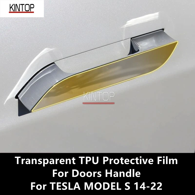 

For TESLA MODEL S 14-22 Doors Handle Transparent TPU Protective Film Anti-scratch Repair Film Accessories Refit