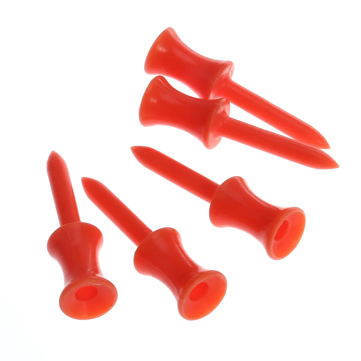 

50pcs 48Mm Golf Tees Orange Large Castle Plastic Tee Lightweight Abs Step Design For Consistent Height 70Mm Tees Alternative